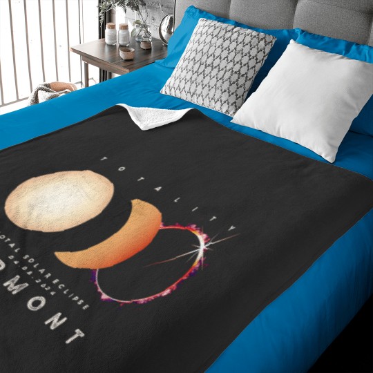 Discover Solar Eclipse 2024 Vermont Total Eclipse Astronomy Graphic Baby Blankets