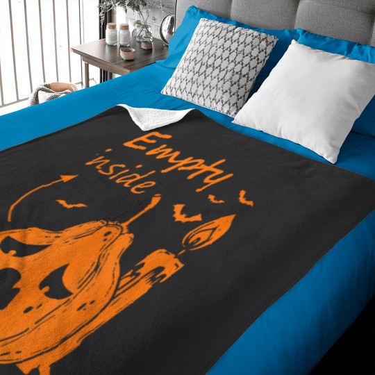 Discover Funny Pumpkin Empty Inside Halloween Baby Blankets