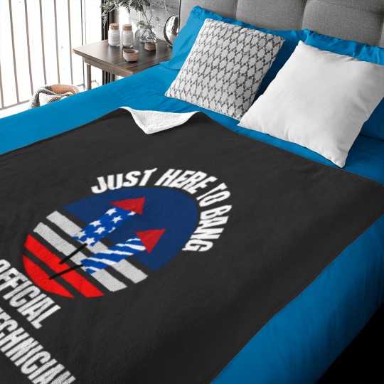 Discover Just Here to Bang  Firework Technician 4th of July Baby Blankets