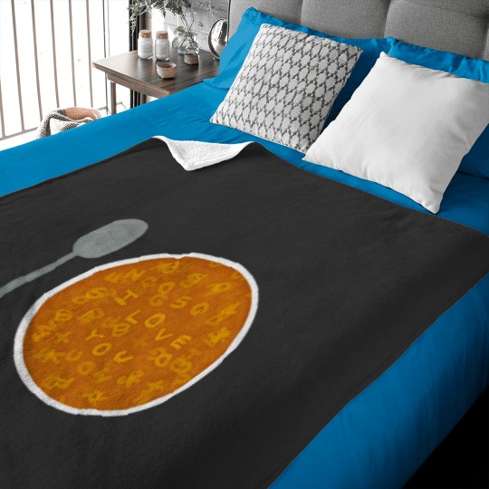 Discover alphabet soup Baby Blankets