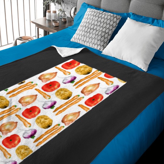 Discover Vegetable Pattern Graphic Baby Blankets