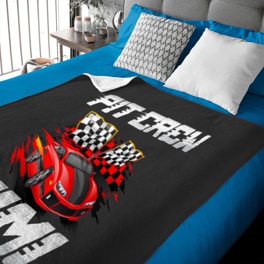 Discover Pit Crew Mimi Race Car Birthday Racing Car Family Baby Blankets