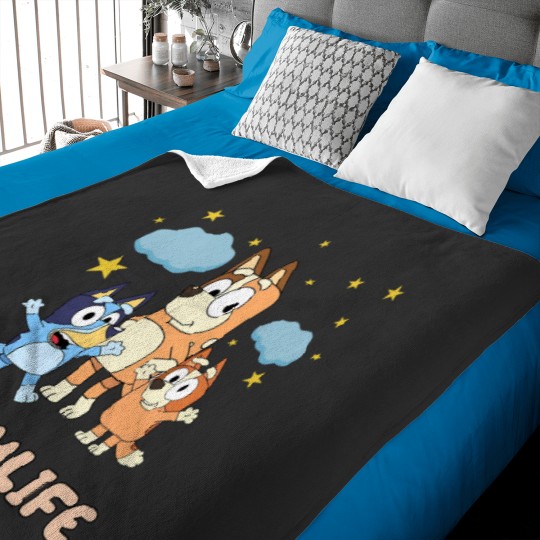 Discover Mom Life Baby Blankets featuring BlueyDad & Family