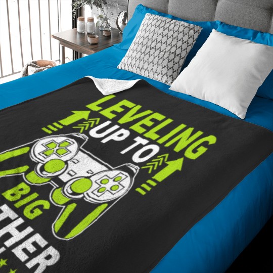Discover Funny Leveling Up To Big Brother Again Big Bro Announcement Baby Blankets