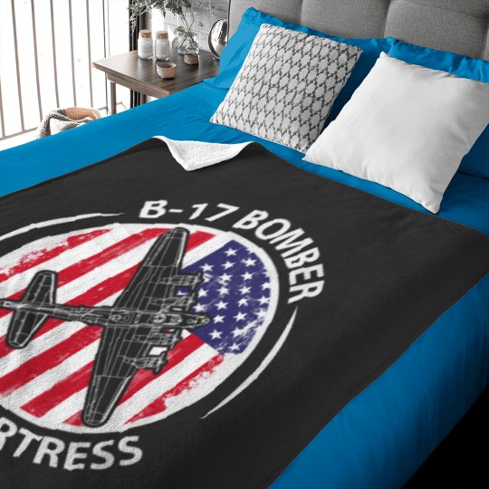 Discover B17 Flying Fortress with flag Baby Blankets