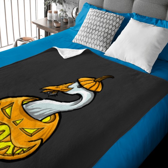 Discover Halloween Goose Stealing Candy Pumpkin Honk Baby Blankets