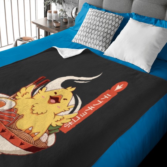 Discover Fat Chocobo Ramen Baby Blankets