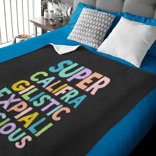Discover Supercalifragilisticexpialidocious Colorful stack by Kelly Design Company Baby Blankets