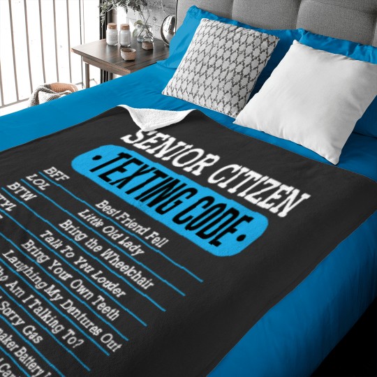 Discover Senior Citizen Texting Code Funny Old People Gift Idea Baby Blankets