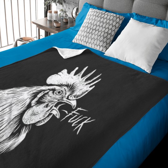 Discover Chicken Rooster Saying Fuckss Funny Tank Top Baby Blankets