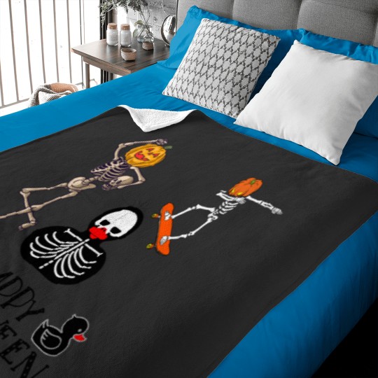 Discover Rubber Duck Skeletonn - Happy Halloween Baby Blankets