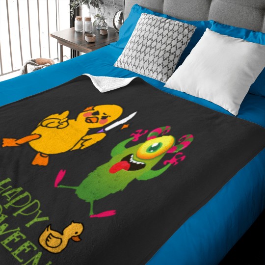 Discover Dreadful Duck of Dooom vs. Enchanted Green Monster Baby Blankets