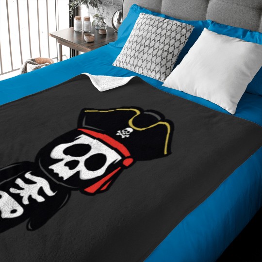 Discover Pirate Skeletonn Baby Blankets