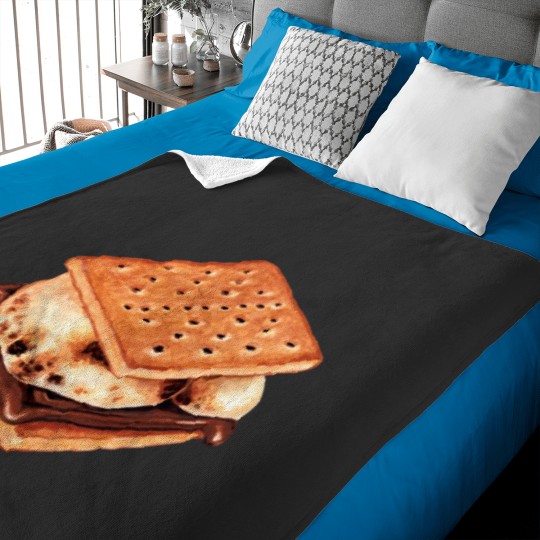 Discover Smores Pattern Brown Baby Blankets
