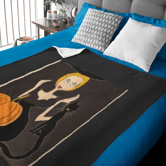 Discover Halloween Witch & Cat Baby Blankets