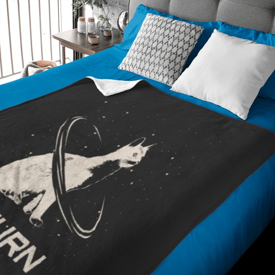 Discover Saturn Caturn Cat Planet Space Baby Blankets