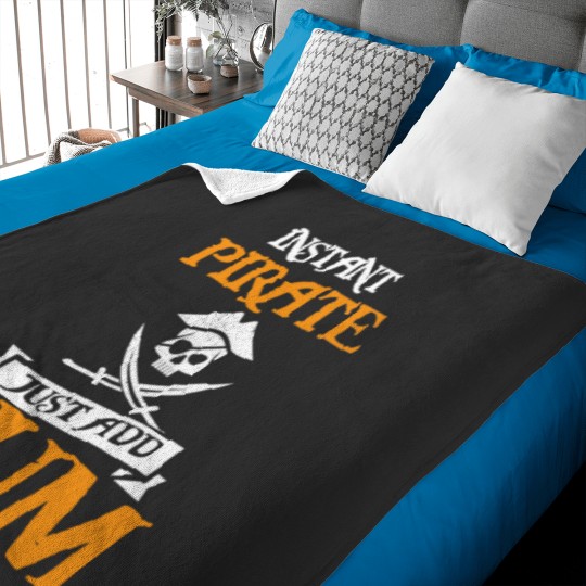 Discover Instant Pirate Just Add Rum Baby Blankets