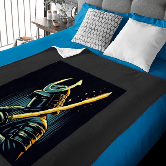 Discover Samurai Warrior Pop Art Style Baby Blankets