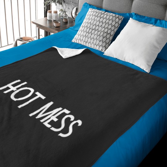 Discover Womens Hot Mess Ladies Pajama Top VNeck Baby Blankets