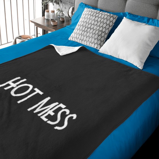 Discover Womens Hot Mess Ladies Pajama Top VNeck Baby Blankets
