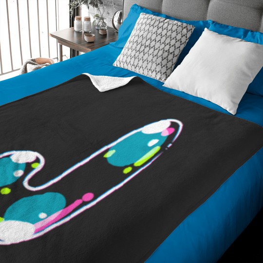 Discover Soap Bubble Monogram Letter Baby Blankets