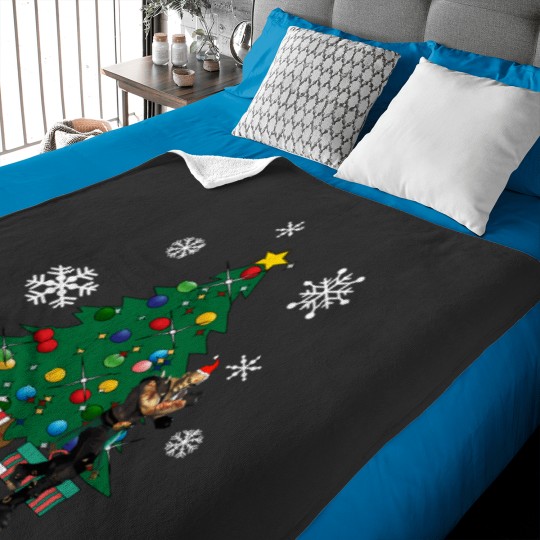 Discover Quan Chi Around The Christmas Tree Mortal Kombat Baby Blankets