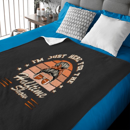 Discover Im Just Here For The Halftime Show Funny American Football Fans Gift Essential Baby Blankets
