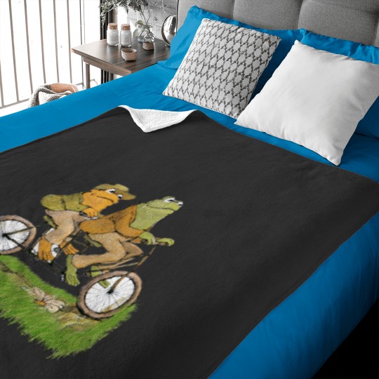 Discover frog and toad on the bike Baby Blankets