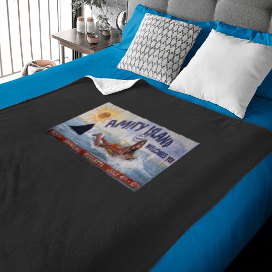 Discover Welcome To Amity Island Baby Blankets