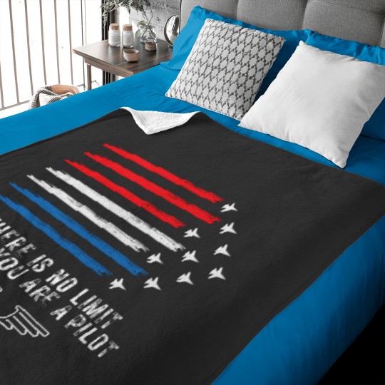 Discover Pilot US Flag Fighter Jets Baby Blankets