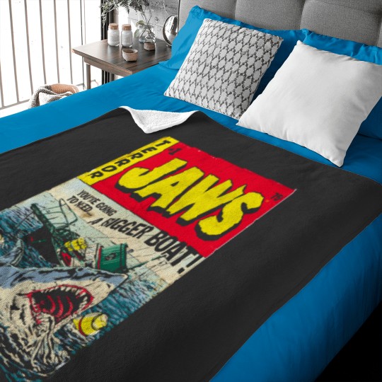 Discover Jaws 1 Edition Comic Book Cover Baby Blankets