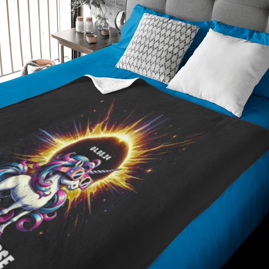 Discover Solar Eclipse 2024 Shirt Total Eclipse April 8th 24 Unicornss Baby Blankets