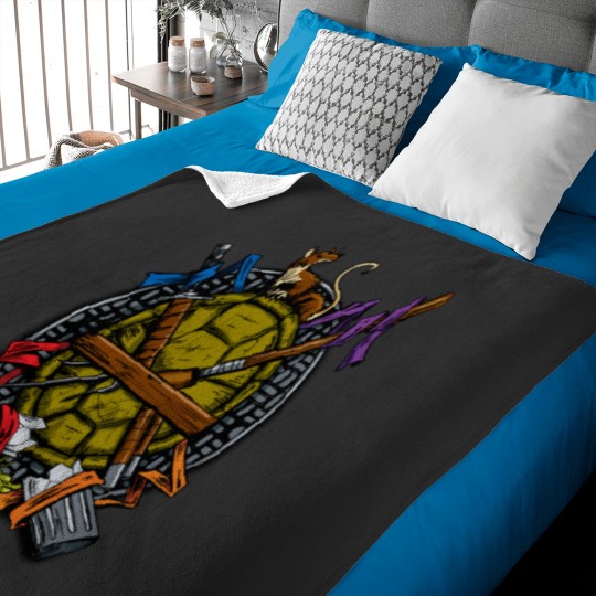 Discover Turtle Family Crest - Full Color Baby Blankets