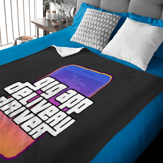 Discover Gig App Delivery Driver Video Game Parody Design Baby Blankets