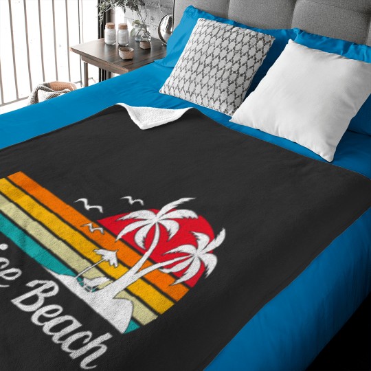 Discover summer vacation palm tree calinia venice beach Baby Blankets