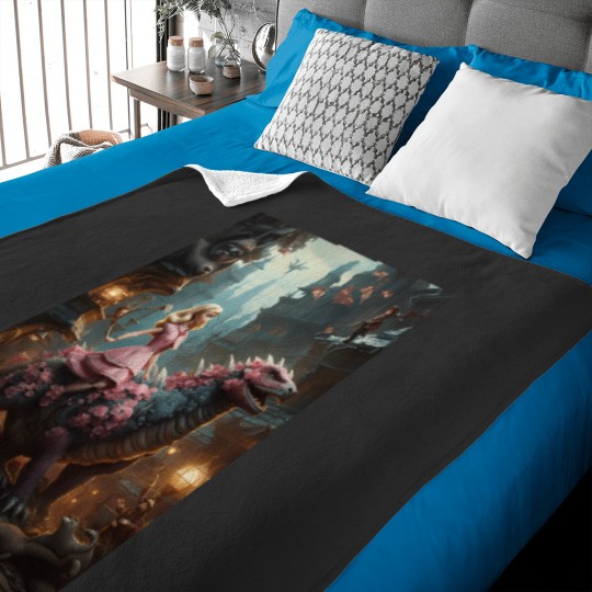 Discover Barbiee Riding Godzillaa 3194 Baby Blankets