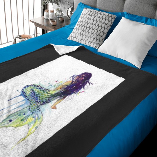 Discover Mermaid Mounted Baby Blankets