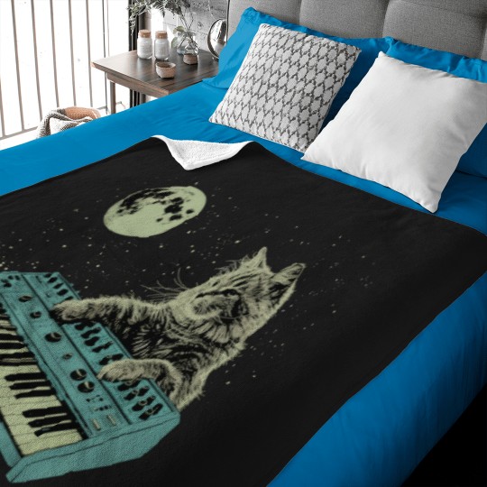 Discover Synthesizer Cat In Space Baby Blankets