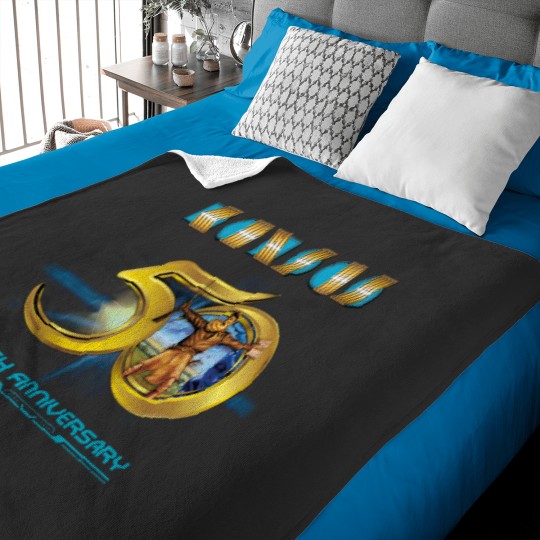 Discover Kansas 50th Anniversary Tour Leftoverture Point of Know Return Baby Blankets