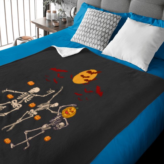 Discover Dancing Skeletons Halloween Baby Blankets