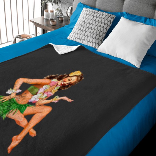 Discover Hawaiian Hula Girl Baby Blankets