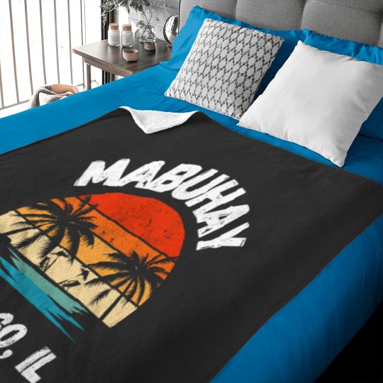 Discover Mabuhay Chicago Illinois Proud Filipino Pinoy Baby Blankets