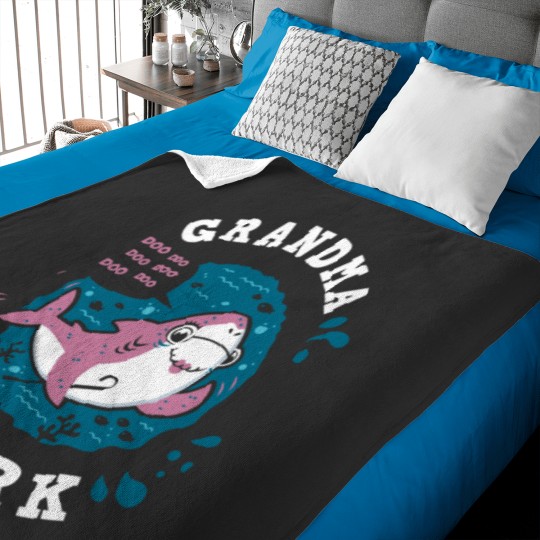 Discover Grandma Shark Relaxed Fit Baby Blankets