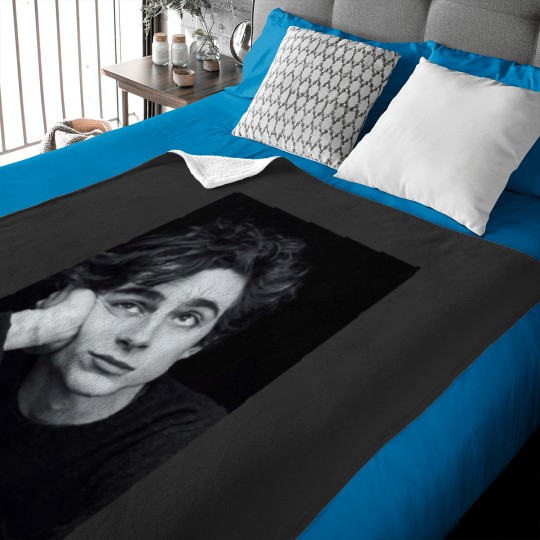 Discover Timothee Chalamet Black and White Baby Blankets