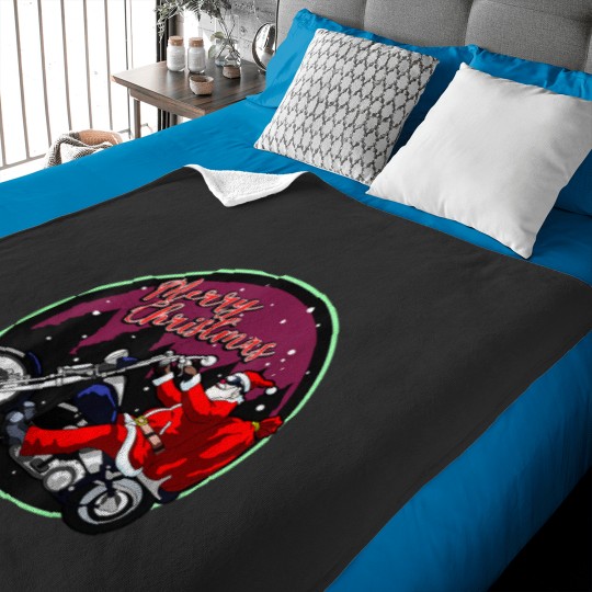 Discover Merry Christmas Santa Claus Racing Christmas Tree Baby Blankets