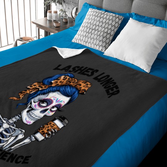 Discover Lashes Longer Funny Fitted Baby Blankets