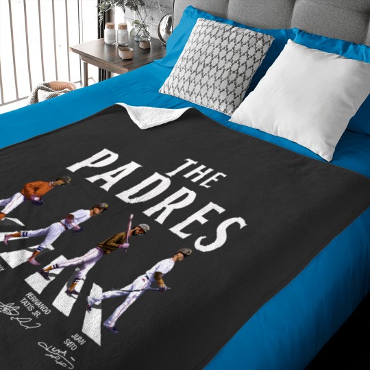 Discover The Padres Walking Abbey Road Signatures Baseball Baby Blankets, Kim Ha-Seong, Manny Machado, FRD Tatis JR.