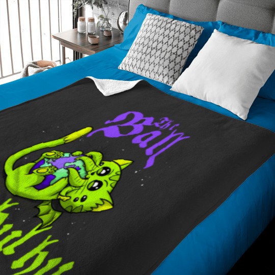 Discover Cute Kawaii Cathulhu Eating the World Cat Cthulhu Necronomicon funny kitty kraken TSh Baby Blankets