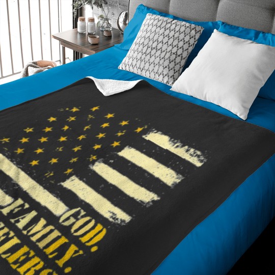 Discover American Flag God Family steelersss Military Veteran Essential Baby Blankets