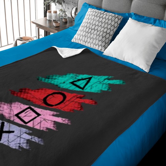Discover Playstation buttons Baby Blankets